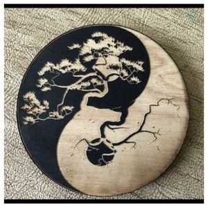 Painted Yin Yang Tree Magnet
